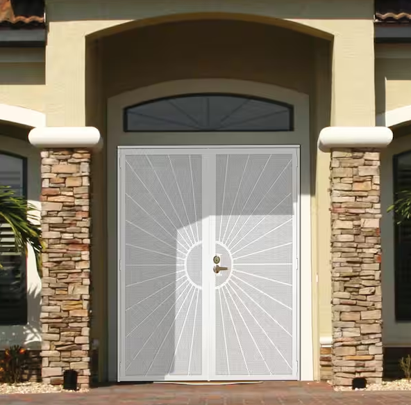 perforated metal screen door